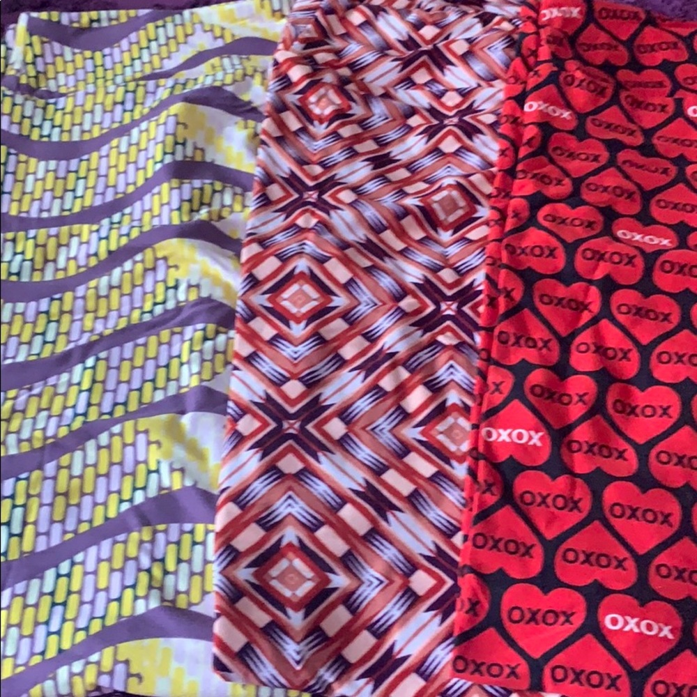 LULA ROE TC LEGGINGS...all 3